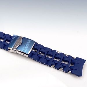 Genuine Invicta Sea Spider 26mm Blue Polyurethane & Stainless Steel Watch Band